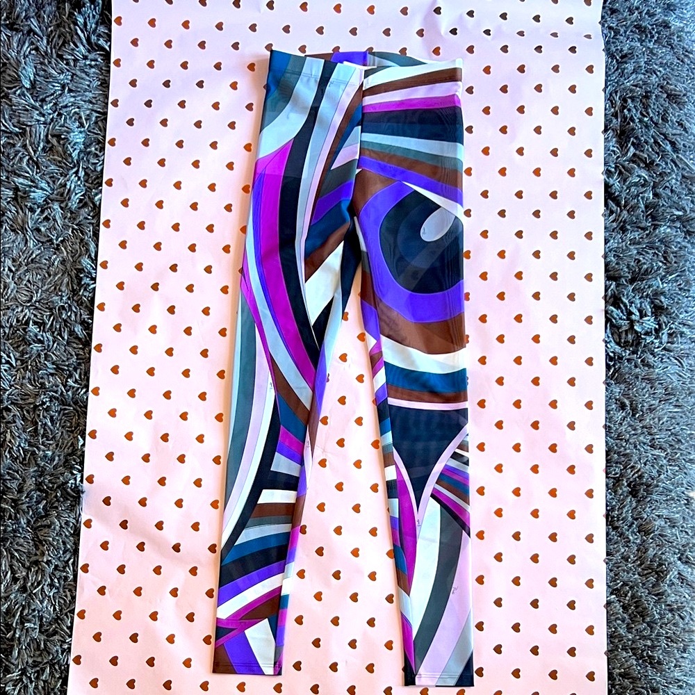 Emilio Pucci Iride-Print Mesh Leggings
